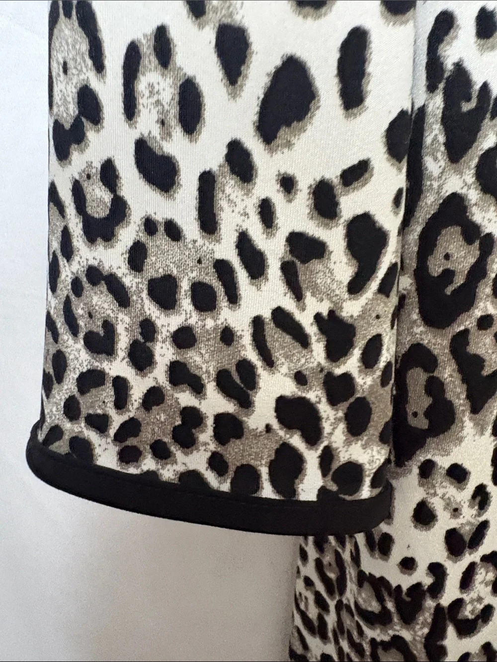 Annalee + Hope Black and White Leopard-Print Midi Sheath Dress